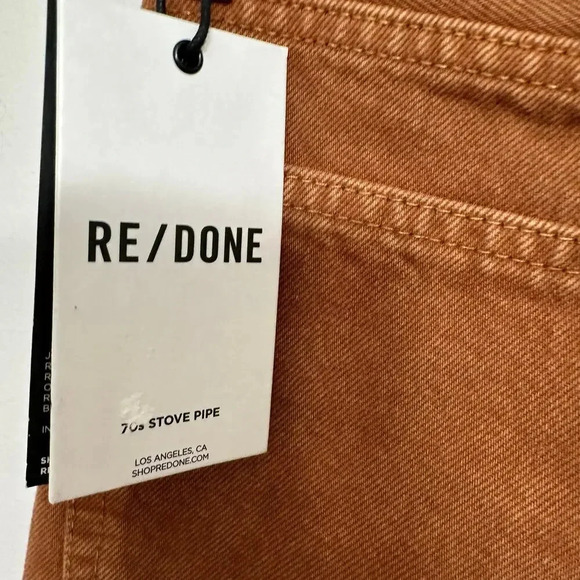 Re-Done NWT’s 70’s High Rise Stove Pipe distressed bottom jeans. Size 26 - Picture 7 of 7